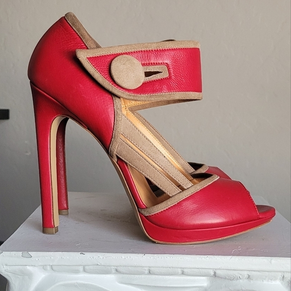 Edmundo CASTILLO PEEP TOE HEELS Like new - Picture 2 of 10